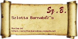 Szlotta Barnabás névjegykártya