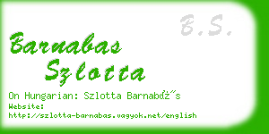 barnabas szlotta business card